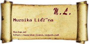 Muzsika Liána névjegykártya